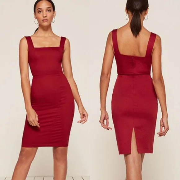 Reformation | Red Vix Dress NEW - Picture 1 of 8